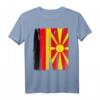 Deutschland Mazedonien Flaggen T-Shirt - Symbol für doppelte Staatsbürgerschaft, Integration & Toleranz zum Flaggen Tag, Geburtstag & Weihnachten