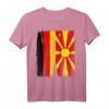 Deutschland Mazedonien Flaggen T-Shirt - Symbol für doppelte Staatsbürgerschaft, Integration & Toleranz zum Flaggen Tag, Geburtstag & Weihnachten
