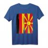 Deutschland Mazedonien Flaggen T-Shirt - Symbol für doppelte Staatsbürgerschaft, Integration & Toleranz zum Flaggen Tag, Geburtstag & Weihnachten