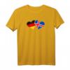 Deutschland Island Herz Flagge T-Shirt – Liebe, Freundschaft & Kulturelle Verbundenheit als Geschenk für Valentinstag, Weihnachten & Geburtstag