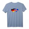 Deutschland Island Herz Flagge T-Shirt – Liebe, Freundschaft & Kulturelle Verbundenheit als Geschenk für Valentinstag, Weihnachten & Geburtstag