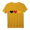 Deutschland Herzen T-Shirt – Patriotische Kleidung mit Flagge in Schwarz, Rot, Gelb für Deutsche und Deutschland-Liebhaber