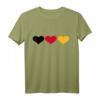 Deutschland Herzen T-Shirt – Patriotische Kleidung mit Flagge in Schwarz, Rot, Gelb für Deutsche und Deutschland-Liebhaber