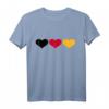 Deutschland Herzen T-Shirt – Patriotische Kleidung mit Flagge in Schwarz, Rot, Gelb für Deutsche und Deutschland-Liebhaber