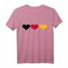 Deutschland Herzen T-Shirt – Patriotische Kleidung mit Flagge in Schwarz, Rot, Gelb für Deutsche und Deutschland-Liebhaber