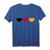 Deutschland Herzen T-Shirt – Patriotische Kleidung mit Flagge in Schwarz, Rot, Gelb für Deutsche und Deutschland-Liebhaber