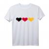 Deutschland Herzen T-Shirt – Patriotische Kleidung mit Flagge in Schwarz, Rot, Gelb für Deutsche und Deutschland-Liebhaber