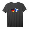 Deutschland Finnland Liebes T-Shirt mit Herz und Flagge – Perfektes Geschenk für Freunde, Partner & Familie zu Valentinstag, Weihnachten & Geburtstagen