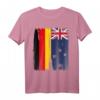 Deutschland Neuseeland Flaggen T-Shirt - Für Doppelstaatsbürgerschaft, Integration & Toleranz zum Geburtstag oder Weihnachten
