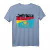 Kasachstan Deutschland Flagge T-Shirt für Damen, Herren & Kinder | Nationalflaggen-Shirt