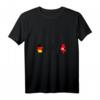 Damen Tunesische Deutschland Flagge - Herzschlag T-Shirt mit V-Ausschnitt für Stolz und Kulturerkennung