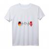 Damen Tunesische Deutschland Flagge - Herzschlag T-Shirt mit V-Ausschnitt für Stolz und Kulturerkennung