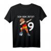 Kinder 9. Geburtstag Fußball Deutschland T-Shirt – Perfektes Geschenk für Jungen und Mädchen zum 9. Geburtstag mit Fußballmotiv