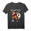 Kinder 9. Geburtstag Fußball Deutschland T-Shirt – Perfektes Geschenk für Jungen und Mädchen zum 9. Geburtstag mit Fußballmotiv