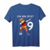 Kinder 9. Geburtstag Fußball Deutschland T-Shirt – Perfektes Geschenk für Jungen und Mädchen zum 9. Geburtstag mit Fußballmotiv