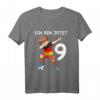 Kinder 9. Geburtstag Fußball Deutschland T-Shirt – Perfektes Geschenk für Jungen und Mädchen zum 9. Geburtstag mit Fußballmotiv