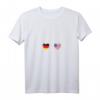 Damen Deutschland & USA Flagge T-Shirt mit V-Ausschnitt – Perfekt für Doppelstaatsbürger, Reisen und Städtetrips in New York, Las Vegas, Miami & San Francisco