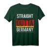 Retro Deutschland Flagge Fahne T-Shirt - Klassisch geschnitten, doppelt genähter Saum, perfekter Fanartikel für Deutschland-Fans