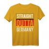 Retro Deutschland Flagge Fahne T-Shirt - Klassisch geschnitten, doppelt genähter Saum, perfekter Fanartikel für Deutschland-Fans
