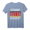 Retro Deutschland Flagge Fahne T-Shirt - Klassisch geschnitten, doppelt genähter Saum, perfekter Fanartikel für Deutschland-Fans