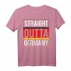 Retro Deutschland Flagge Fahne T-Shirt - Klassisch geschnitten, doppelt genähter Saum, perfekter Fanartikel für Deutschland-Fans