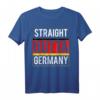 Retro Deutschland Flagge Fahne T-Shirt - Klassisch geschnitten, doppelt genähter Saum, perfekter Fanartikel für Deutschland-Fans