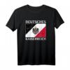 Deutsches Kaiserreich Flagge T-Shirt – Klassisch geschnitten, doppelt genähter Saum, patriotische Kleidung mit historischer Flagge