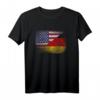 Deutsch-Amerikanische Flagge T-Shirt Deutschland USA - Klassisch geschnitten, doppelt genähter Saum