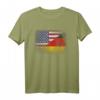 Deutsch-Amerikanische Flagge T-Shirt Deutschland USA - Klassisch geschnitten, doppelt genähter Saum