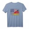 Deutsch-Amerikanische Flagge T-Shirt Deutschland USA - Klassisch geschnitten, doppelt genähter Saum