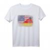 Deutsch-Amerikanische Flagge T-Shirt Deutschland USA - Klassisch geschnitten, doppelt genähter Saum