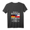 Damen Chile Deutschland Herzschlag T-Shirt mit V-Ausschnitt – Kulturelles Design für Chilenen in Deutschland