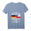 Damen Chile Deutschland Herzschlag T-Shirt mit V-Ausschnitt – Kulturelles Design für Chilenen in Deutschland