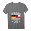 Damen Chile Deutschland Herzschlag T-Shirt mit V-Ausschnitt – Kulturelles Design für Chilenen in Deutschland