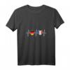 Damen T-Shirt mit Deutschland & Frankreich Flaggen - Doppelte Staatsbürgerschaft, Reise & Integration Motiv
