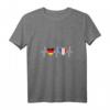 Damen T-Shirt mit Deutschland & Frankreich Flaggen - Doppelte Staatsbürgerschaft, Reise & Integration Motiv