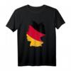 Deutschlandkarte T-Shirt mit Nationalfarben Flagge - Stolz auf das Vaterland, klassisch geschnitten