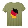 Deutschlandkarte T-Shirt mit Nationalfarben Flagge - Stolz auf das Vaterland, klassisch geschnitten