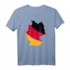 Deutschlandkarte T-Shirt mit Nationalfarben Flagge - Stolz auf das Vaterland, klassisch geschnitten