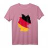 Deutschlandkarte T-Shirt mit Nationalfarben Flagge - Stolz auf das Vaterland, klassisch geschnitten