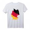 Deutschlandkarte T-Shirt mit Nationalfarben Flagge - Stolz auf das Vaterland, klassisch geschnitten