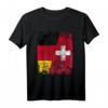 Schweiz Deutschland Flagge T-Shirt für Damen, Herren & Kinder - Klassisch geschnitten mit doppeltem Saum