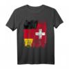 Schweiz Deutschland Flagge T-Shirt für Damen, Herren & Kinder - Klassisch geschnitten mit doppeltem Saum