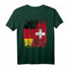 Schweiz Deutschland Flagge T-Shirt für Damen, Herren & Kinder - Klassisch geschnitten mit doppeltem Saum