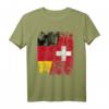 Schweiz Deutschland Flagge T-Shirt für Damen, Herren & Kinder - Klassisch geschnitten mit doppeltem Saum