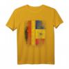 Deutsch Rumänische Flagge T-Shirt - Klassisch geschnittenes Deutschland Rumänien Hemd mit doppeltem Saum