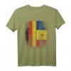 Deutsch Rumänische Flagge T-Shirt - Klassisch geschnittenes Deutschland Rumänien Hemd mit doppeltem Saum