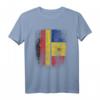 Deutsch Rumänische Flagge T-Shirt - Klassisch geschnittenes Deutschland Rumänien Hemd mit doppeltem Saum