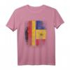 Deutsch Rumänische Flagge T-Shirt - Klassisch geschnittenes Deutschland Rumänien Hemd mit doppeltem Saum