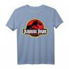 Jurassic Park Classic Red And Yellow T-Rex Logo T-Shirt - Offiziell Lizenzierte Jurassic Park Kleidung für Fans